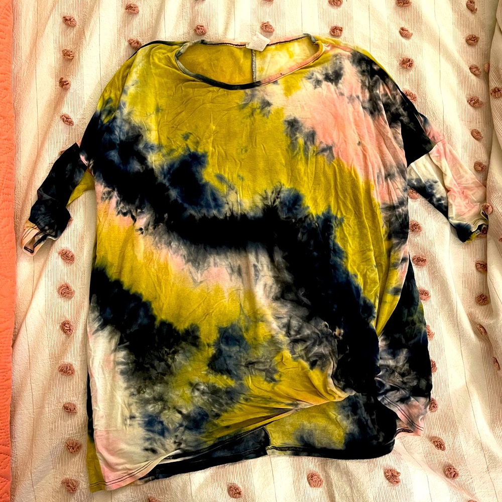 Tie Dye Mid Sleeve Shirt